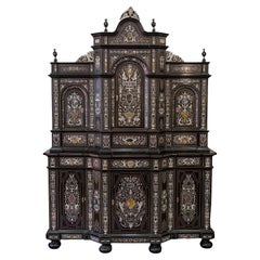 Antique Great Italian Cabinet by Giovanni Battista Gatti of the 19th Century
