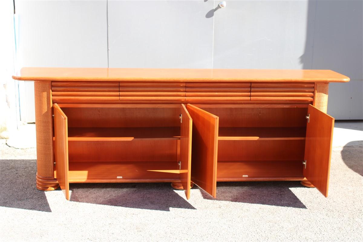 Great Italian Design Roberti 1970s Sideboard in Rattan Bamboo For Sale 8