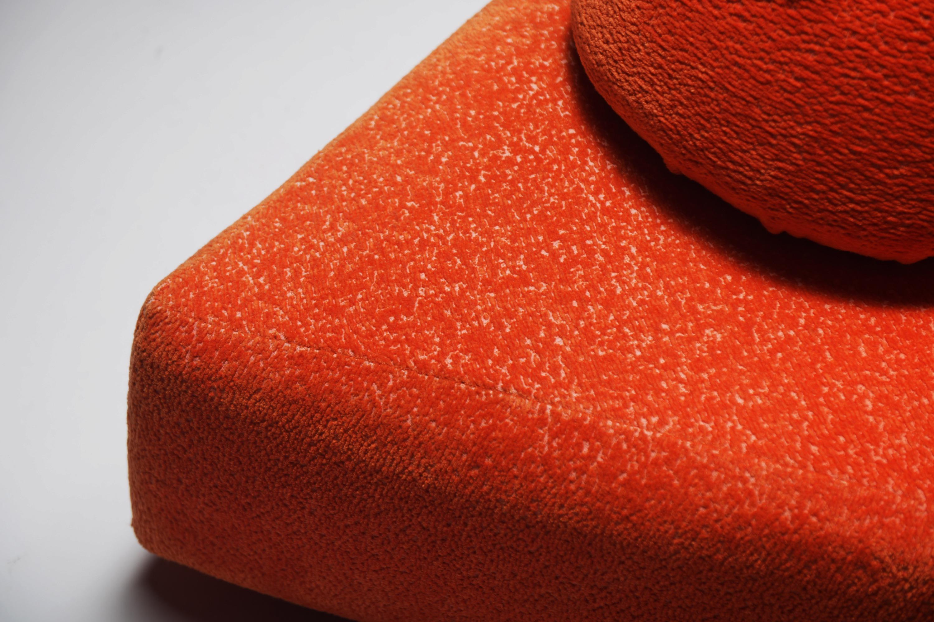 Gran sofá modular italiano On The Rocks en naranja de Francesco Binfaré para EDRA siglo XX en venta
