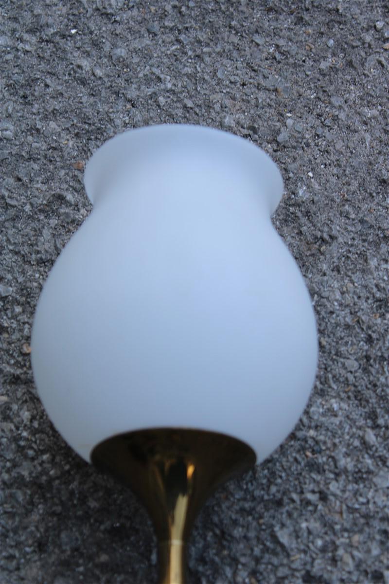 Great Italian Sconce Arredoluce Monza Angelo Lelii 1950s Brass and Glass In Good Condition For Sale In Palermo, Sicily