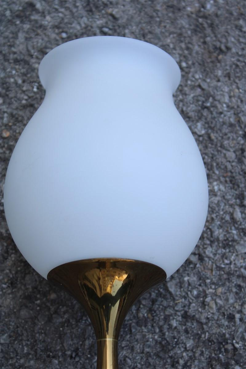 Great Italian Sconce Arredoluce Monza Angelo Lelii 1950s Brass and Glass For Sale 4