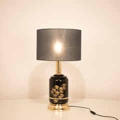 Great Lamp, Brass and Lacquered by Clar, Spain, 1970s, Midcentury, Black