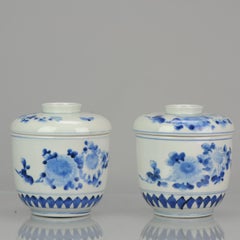 Great Large Pair 19C Japanese Vase Zoshuntei Sanpo Lidded Jars Bird Flowers