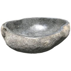 Great Larger Organic Carved Natural Stone Bowl and Planter