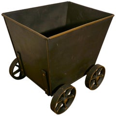 Vintage Great Little Blacksmith Made Coal Wagon, Coal Scuttle