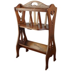 Great Looking 1910s Arts and Crafts Bookcase / Book Trough and Magazine Stand