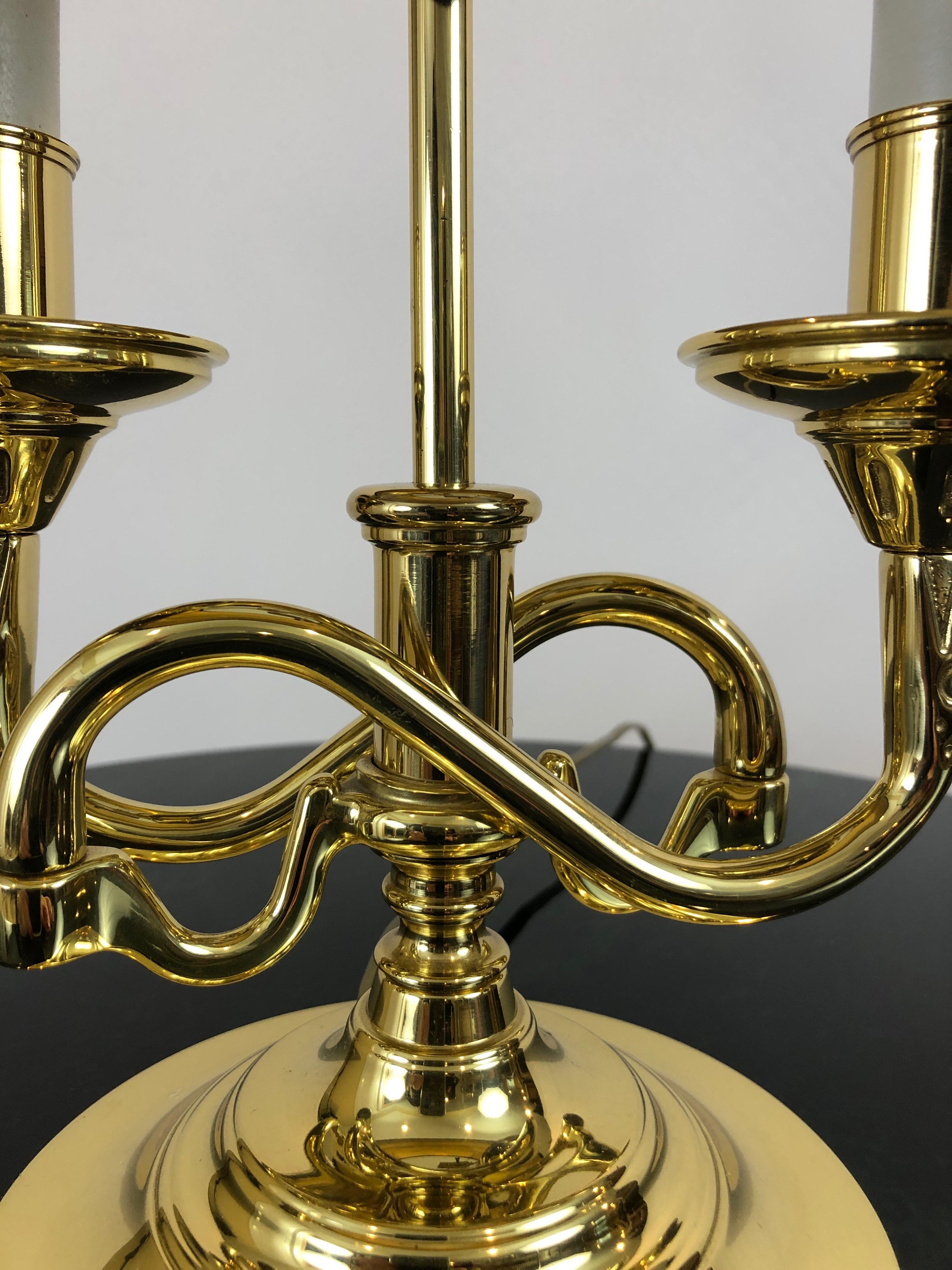 American Great Looking 2-Arm Brass Table Lamp by Baldwin