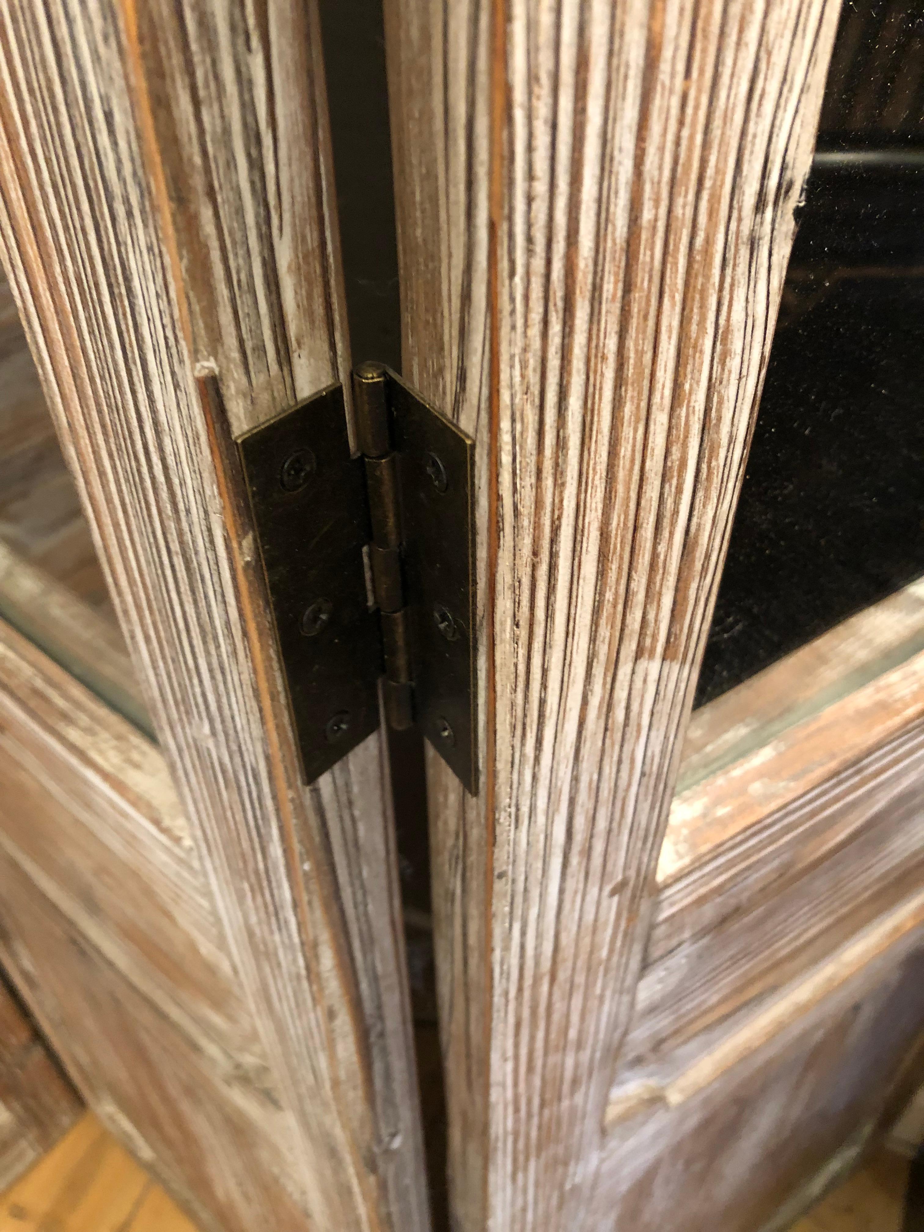 Divisorio per la stanza a 3 pannelli in Wood Wood, dall'aspetto fantastico e invecchiato in vendita 1