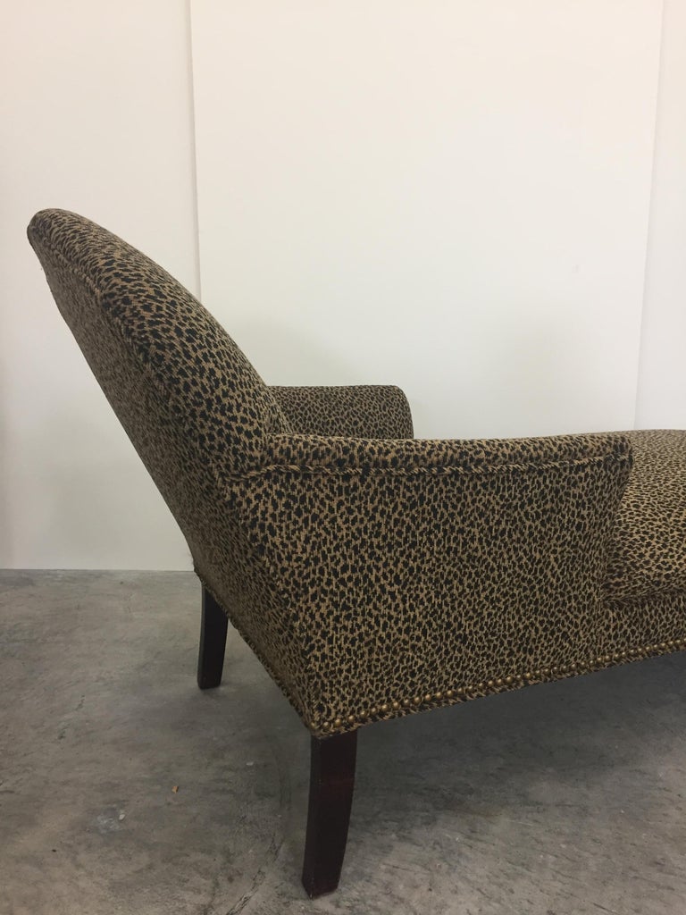 Great Looking Faux Leopard Vintage Chaise Lounge at 1stDibs