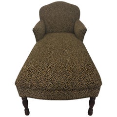 Great Looking Faux Leopard Vintage Chaise Lounge