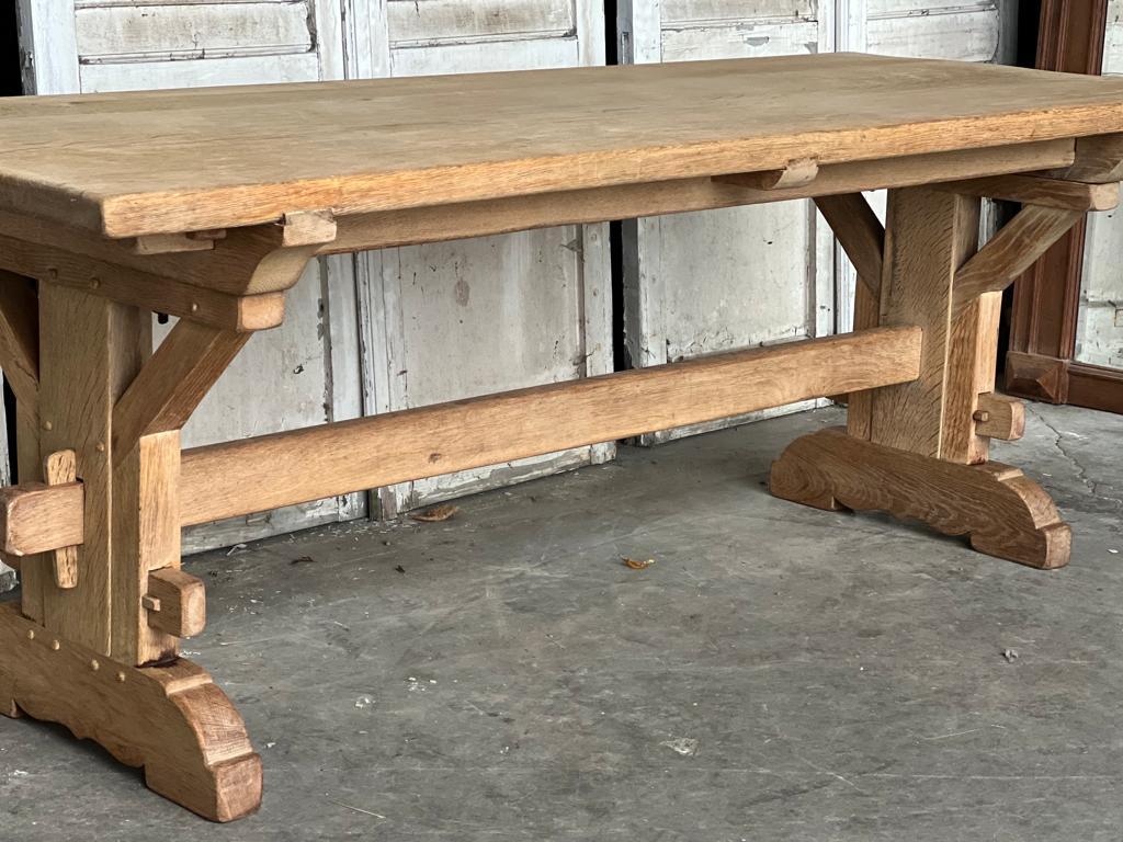Great Looking French Oak Farmhouse Dining Table For Sale 1