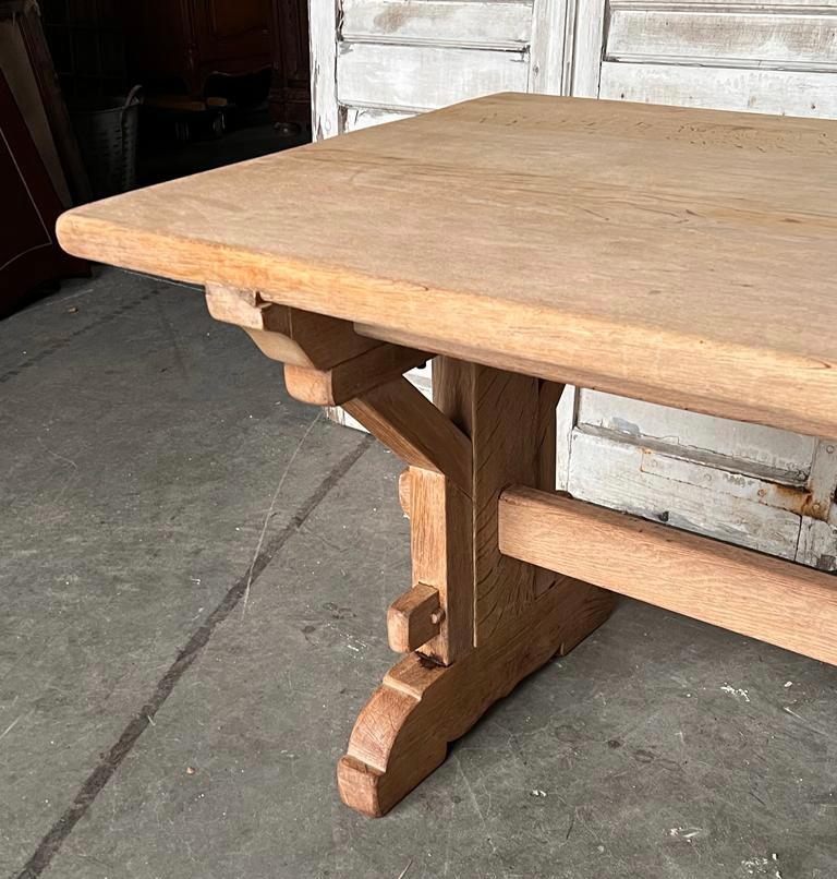 Great Looking French Oak Farmhouse Dining Table For Sale 2