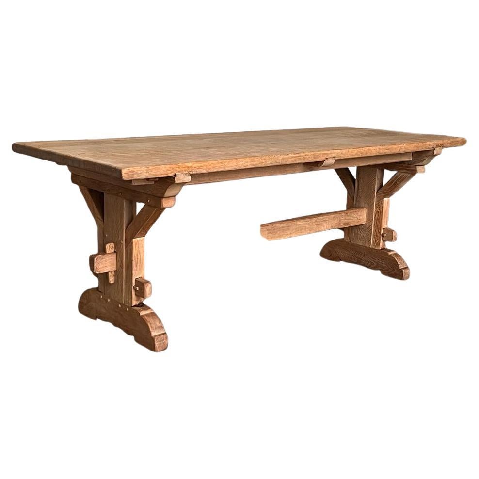 Great Looking French Oak Farmhouse Dining Table For Sale