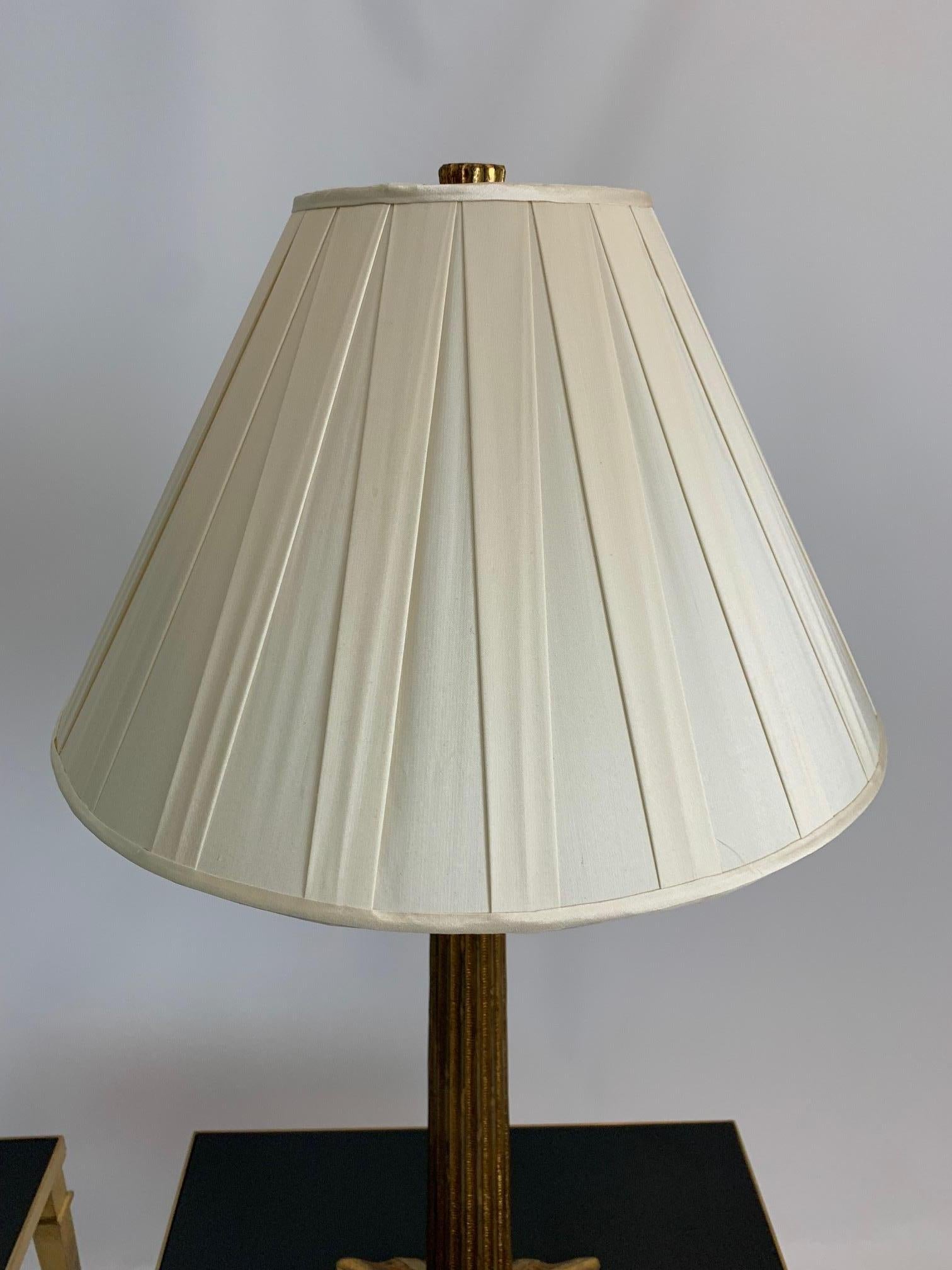 Great Looking Pair of Brushed Brass Table Lamps by Visual Comfort 2