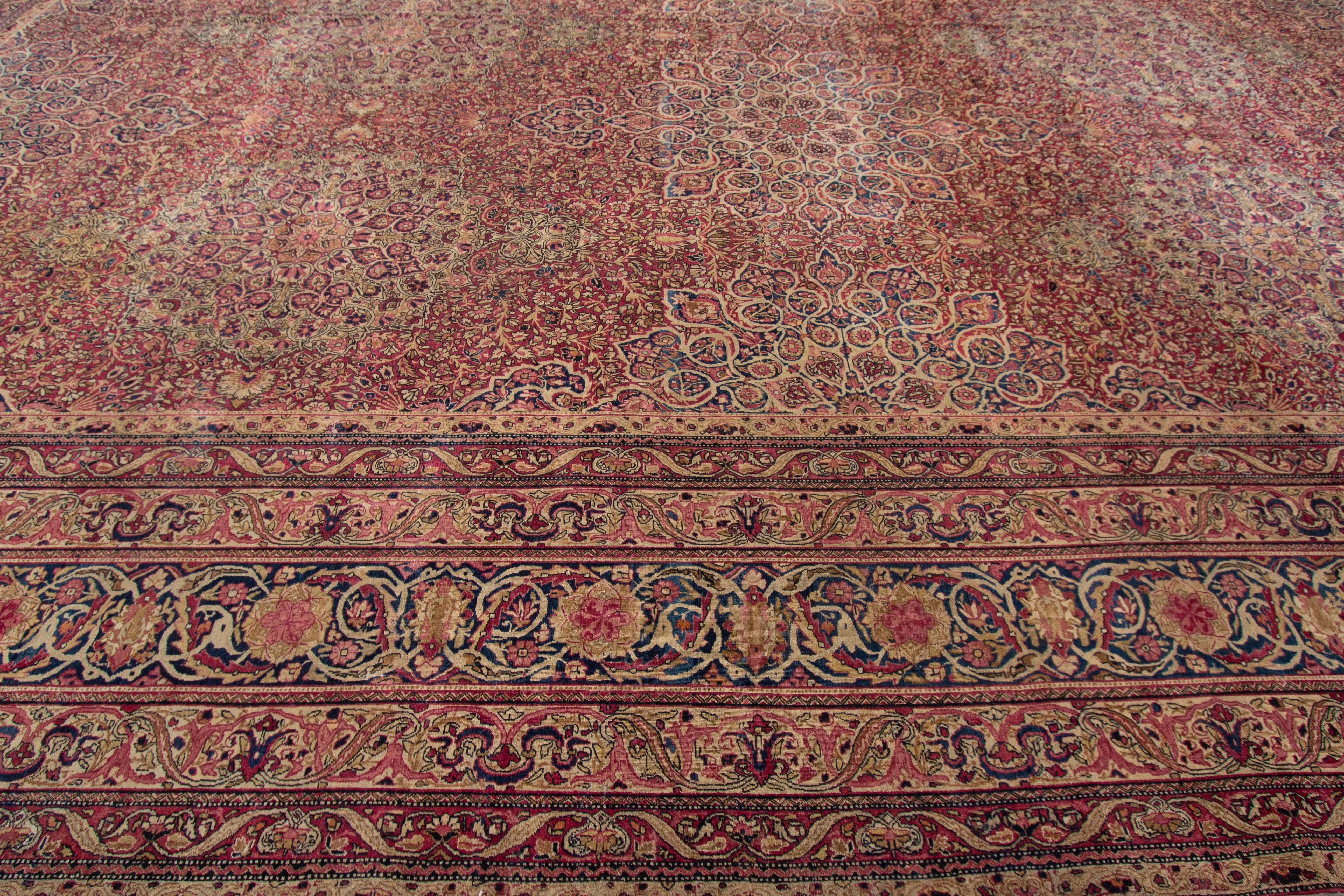 Great Looking Persian 19th Century Antique Kerman Rug For Sale 1