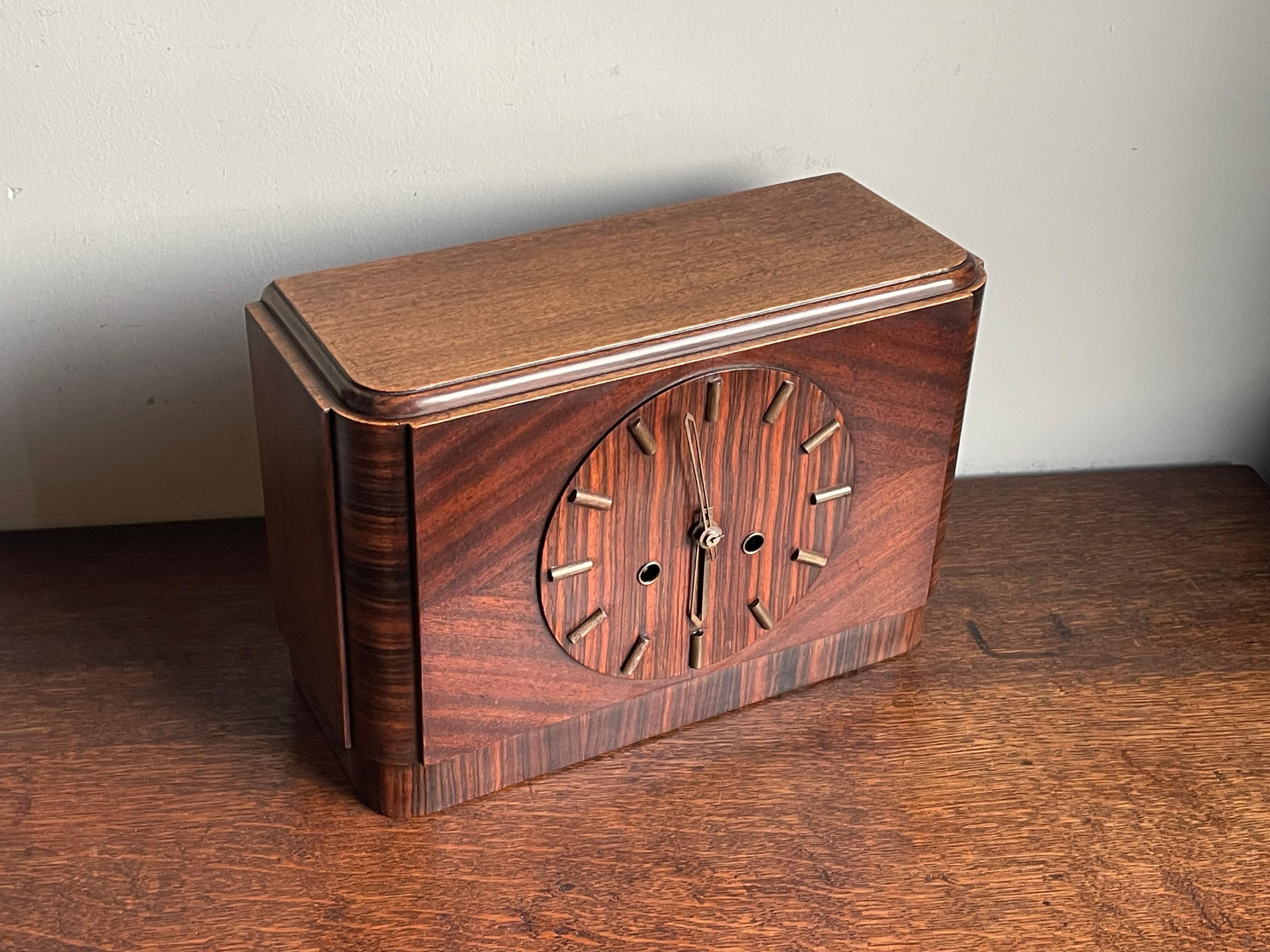 Hand-Crafted Great Looking & 'Timeless' Bauhaus meets Amsterdam School Mantel / Desk Clock