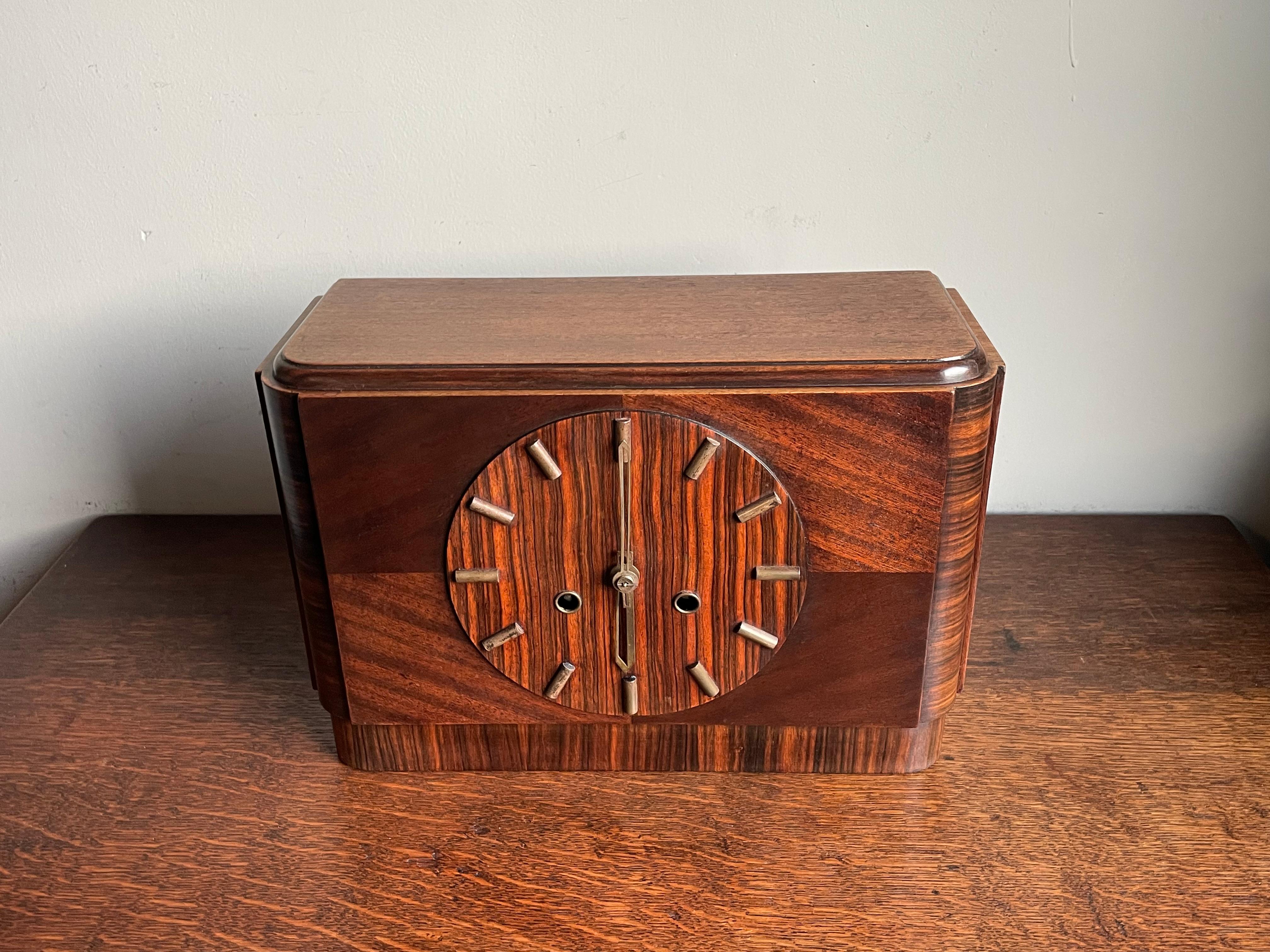 20th Century Great Looking & 'Timeless' Bauhaus meets Amsterdam School Mantel / Desk Clock