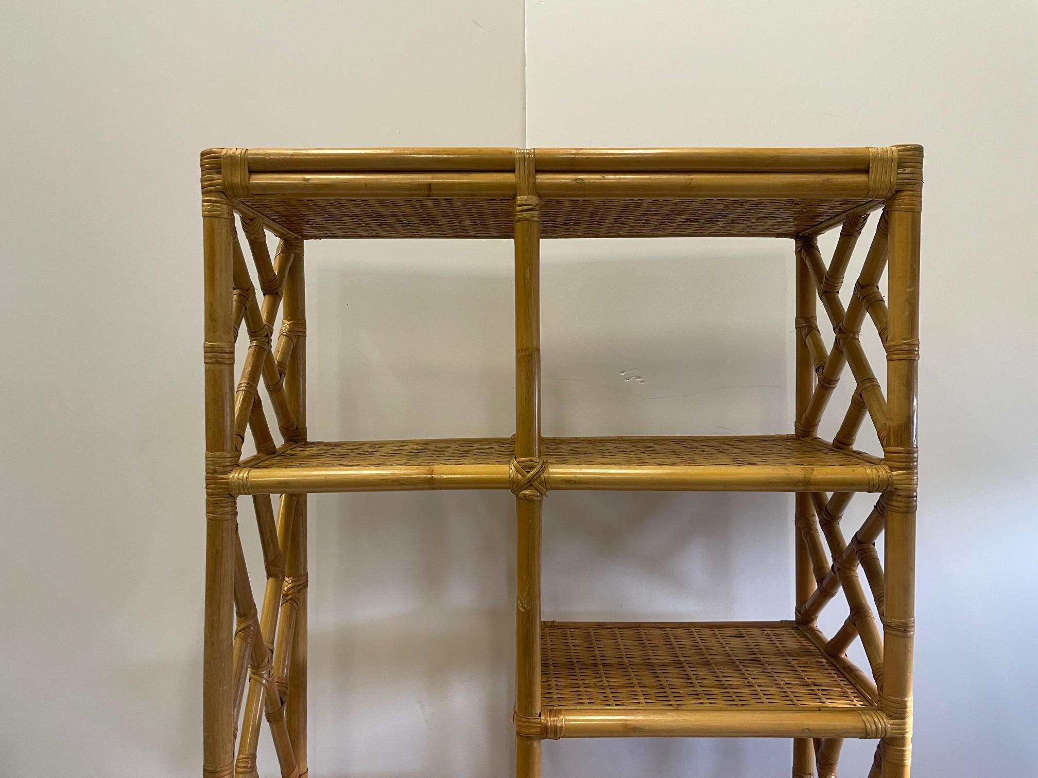 rattan etagere