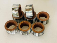 8 Great Abalone Shell Napkin Rings