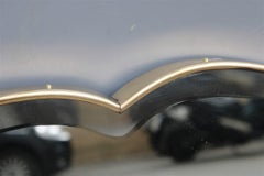 Great Mid-century Italian Wall Mirror Brase Frame Decorated Gold Bevelled 1950s