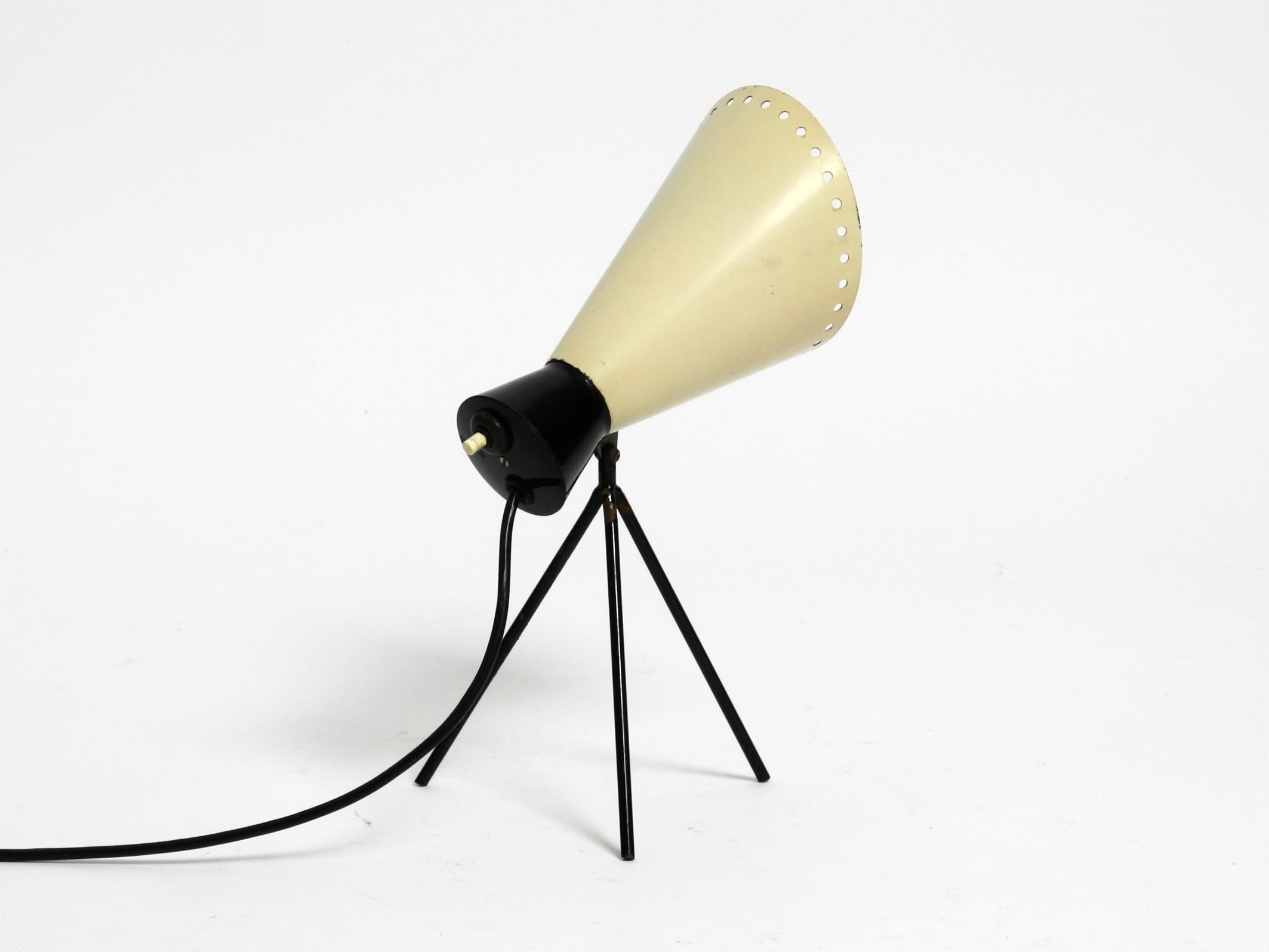 Metal Great Mid Century Modern tripod table lamp by Josef Hurka for Napako Czech For Sale