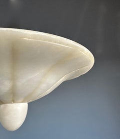 Great Mid-Century Modern Classical Design, Alabaster Flush Mount / Ceiling Lamp