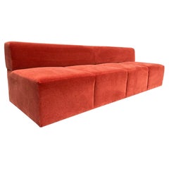 Used Great Modern Sofa in Orange Velvet by Steelcase