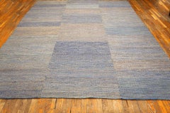 Great Muti Blau-Grau Farbe Zeitgenössische American Shaker Style Flachgewebeteppich