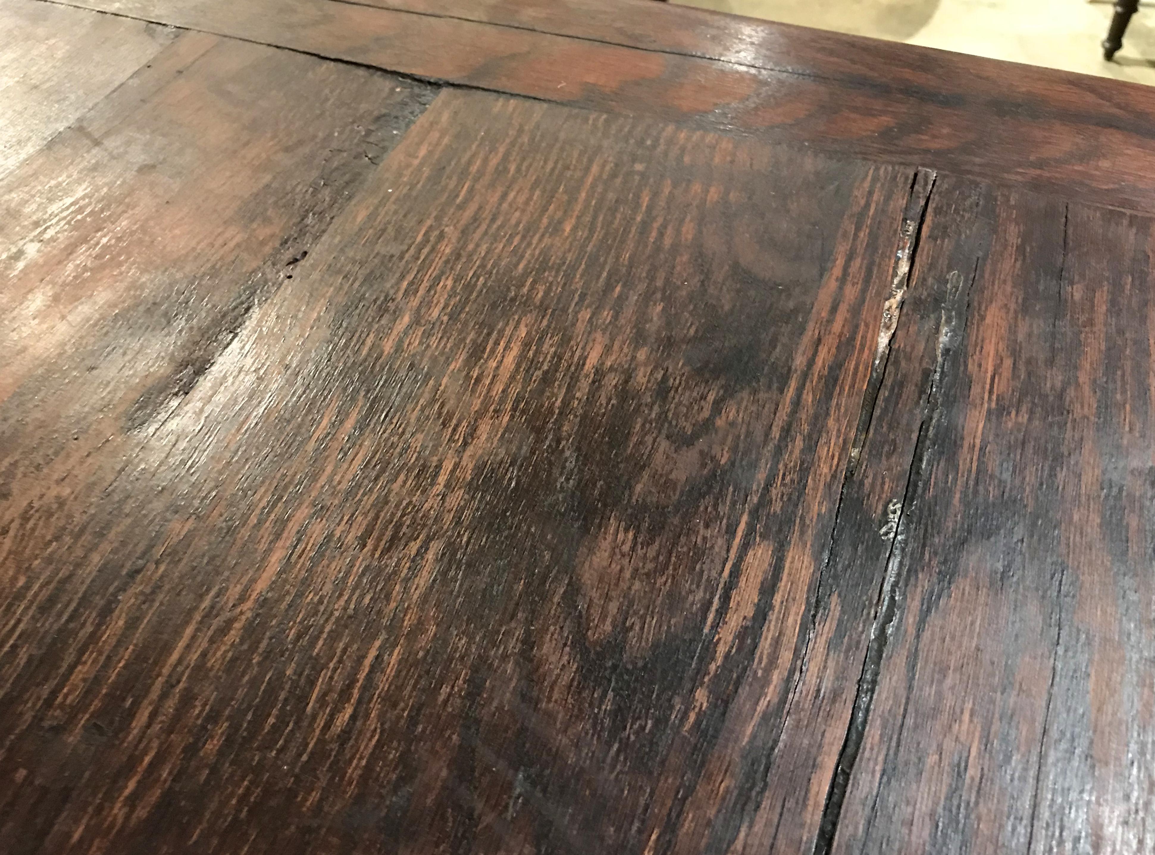 Great Oak Jacobean Style or Renaissance Revival Two Part Refectory Table 4