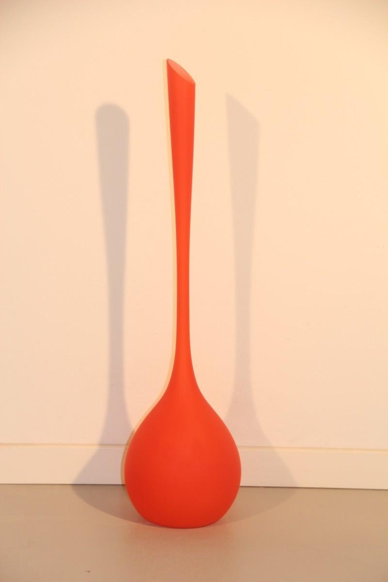 Mid-20th Century Great Orange Bottle Italian Design 1960s Balloon Murano Art Glass