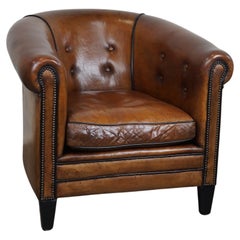 Used Great padded sheepskin club chair with an incredibly beautiful appearance