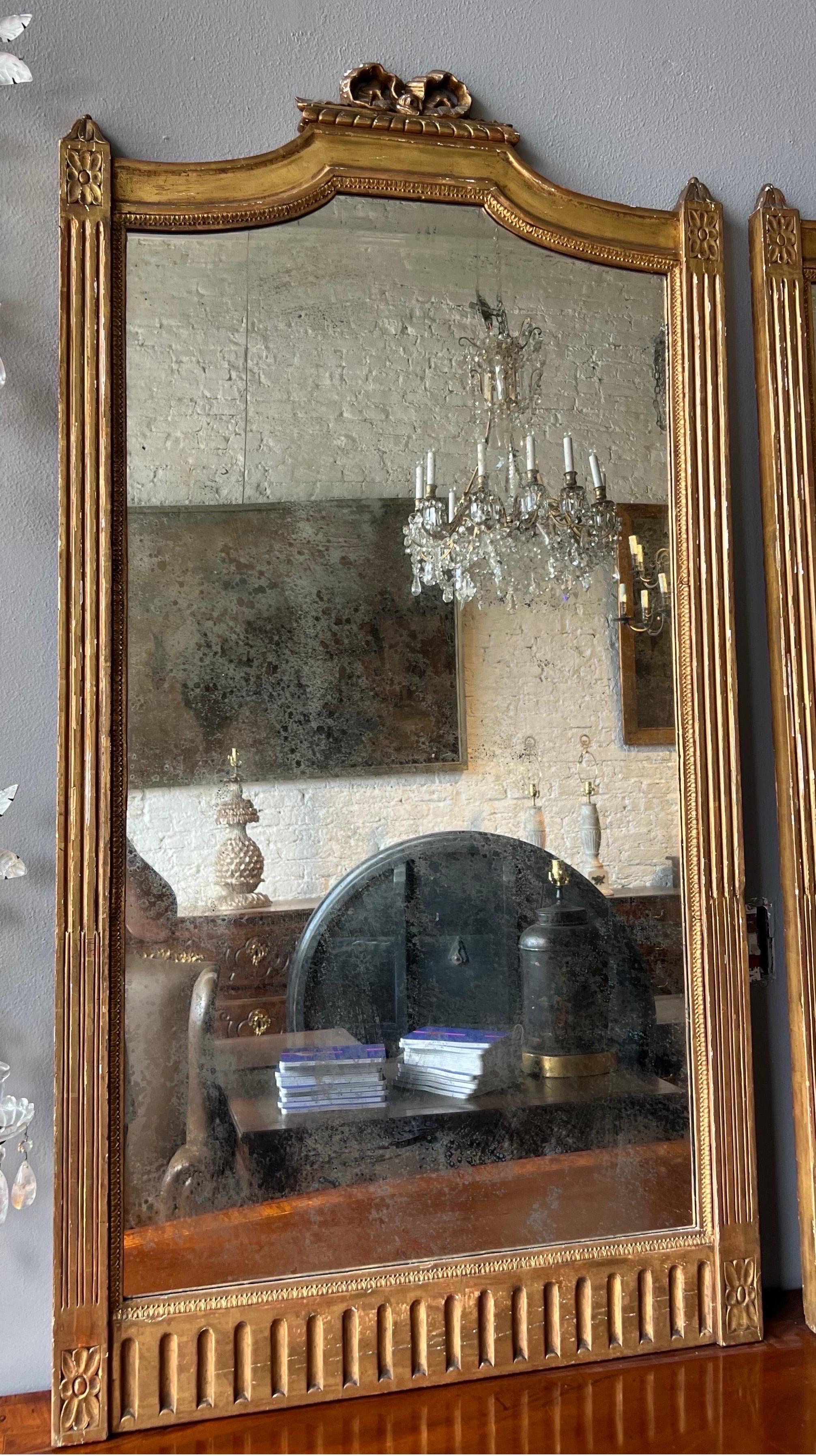 Louis XVI Great Pair of 19th Century French Mirrors