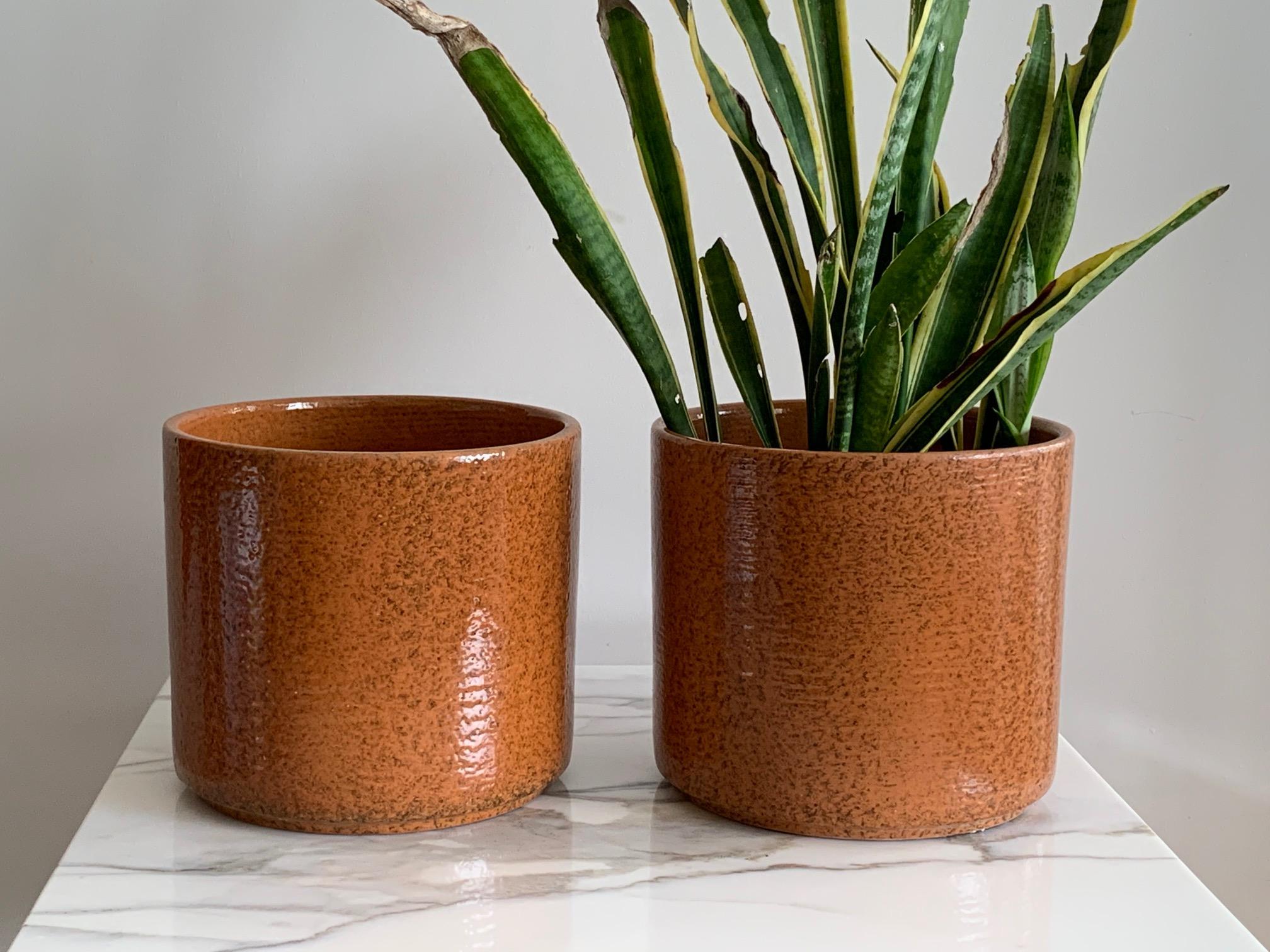 Mid-20th Century Great Pair of Midcentury Planters by Gainey Pottery For Sale