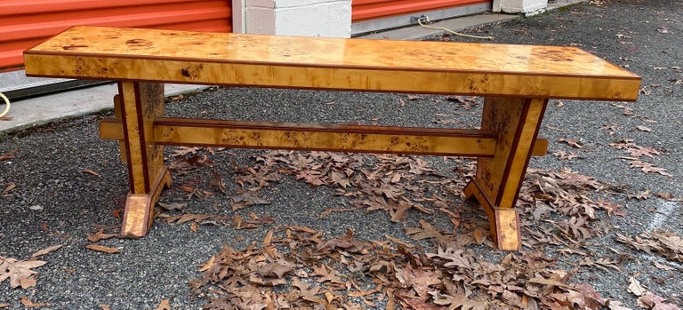 Great Pair of Modern Burl Wood Benches For Sale at 1stDibs