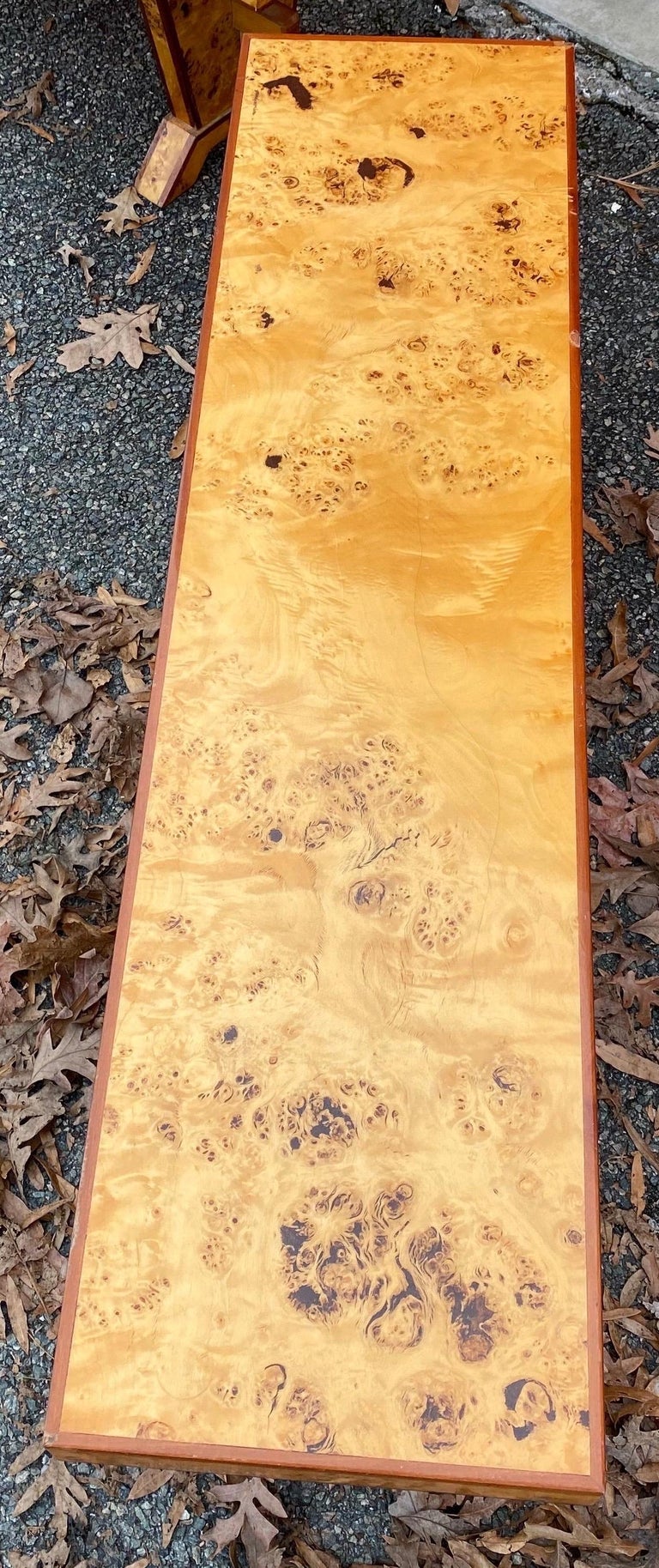 Great Pair of Modern Burl Wood Benches For Sale at 1stDibs