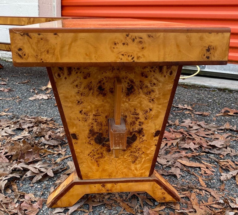 Great Pair of Modern Burl Wood Benches For Sale at 1stDibs