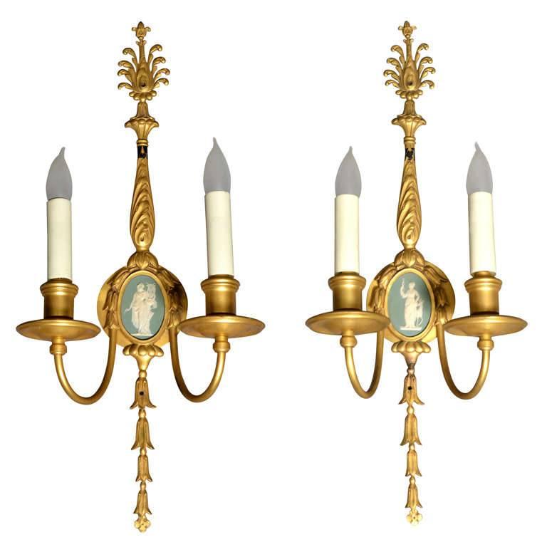 Great Pair of Neoclassical Sconces