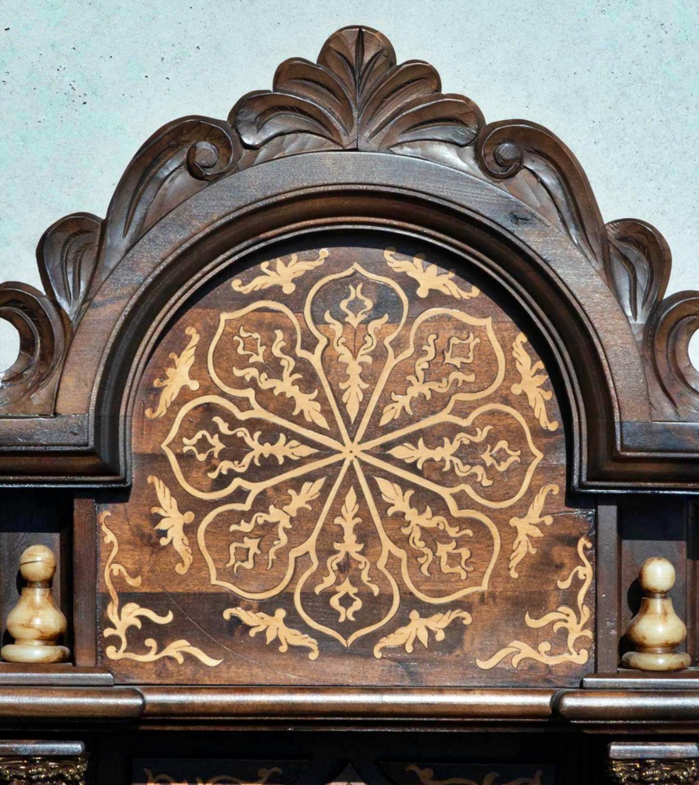 Baroque Great Pair of Spanish (Toledo ) Bargueño Cabinets 19th Century