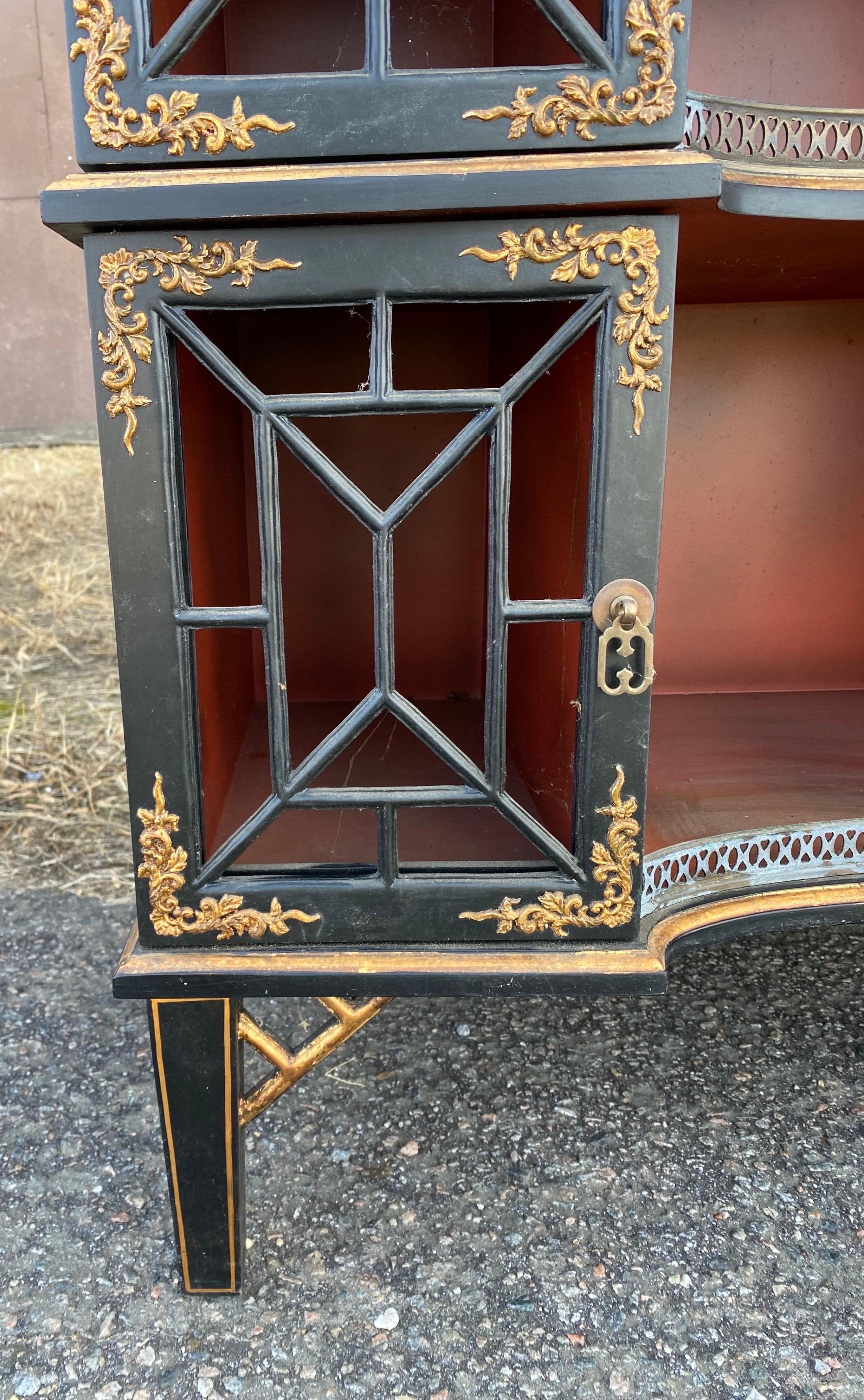Metal Great Pair of Vintage Chinoiserie Bedside Cabinets