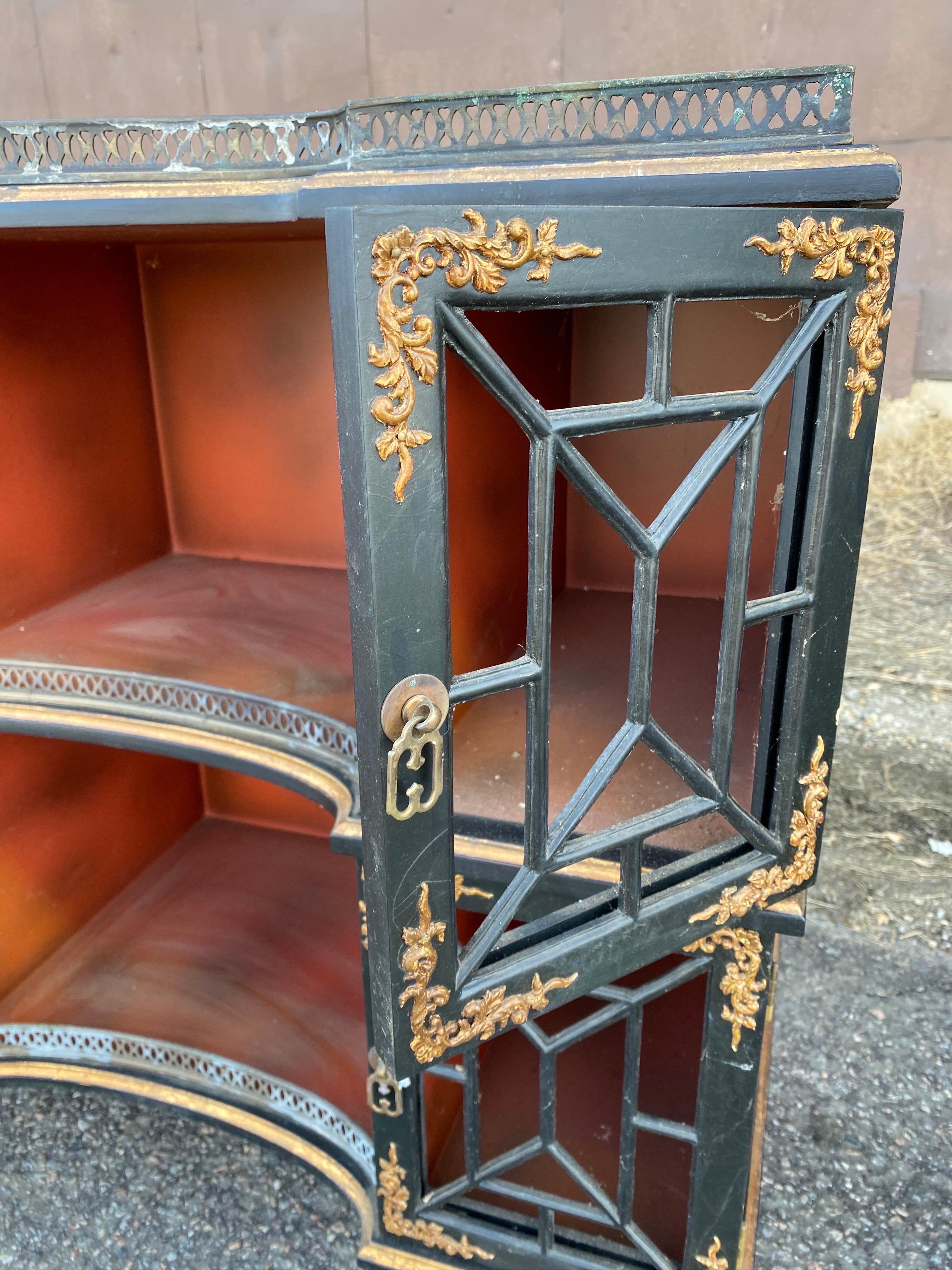 Great Pair of Vintage Chinoiserie Bedside Cabinets 1