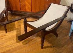 Great Pair of Vintage Mahogany Planters Chairs