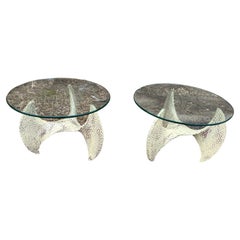 Great Pair of Vintage Propellor Form Side Tables