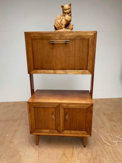 Great Quality Midcentury Modern Solid Teak Wood Drinks Cabinet or Dry Bar, 1960s