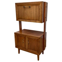Antique Great Quality Midcentury Modern Solid Teak Wood Drinks Cabinet or Dry Bar, 1960s