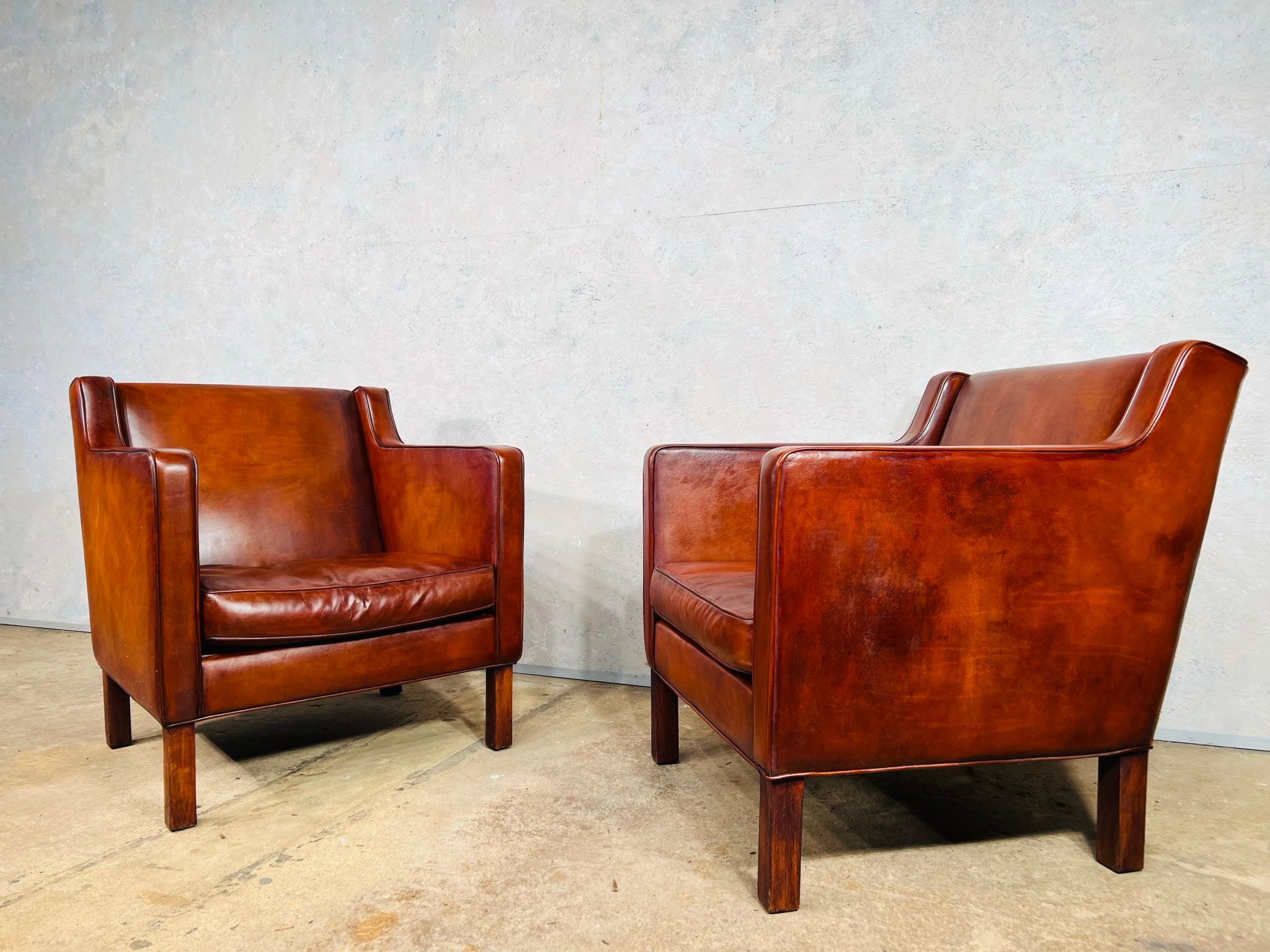 vintage leather armchairs