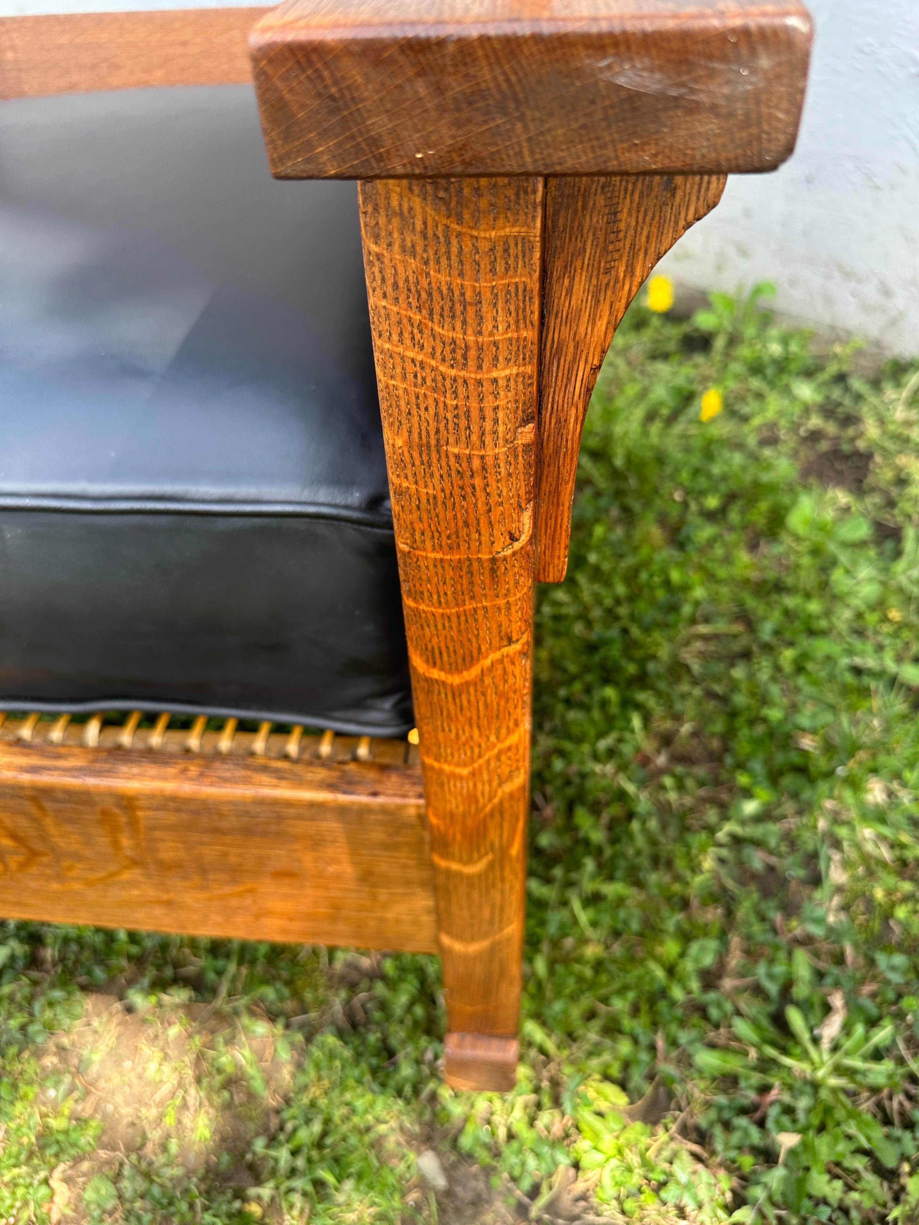 Great & Rare ANTIQUE   GUSTAV STICKLEY  Large Arm Rocker  Circa 1904 - W6058 2
