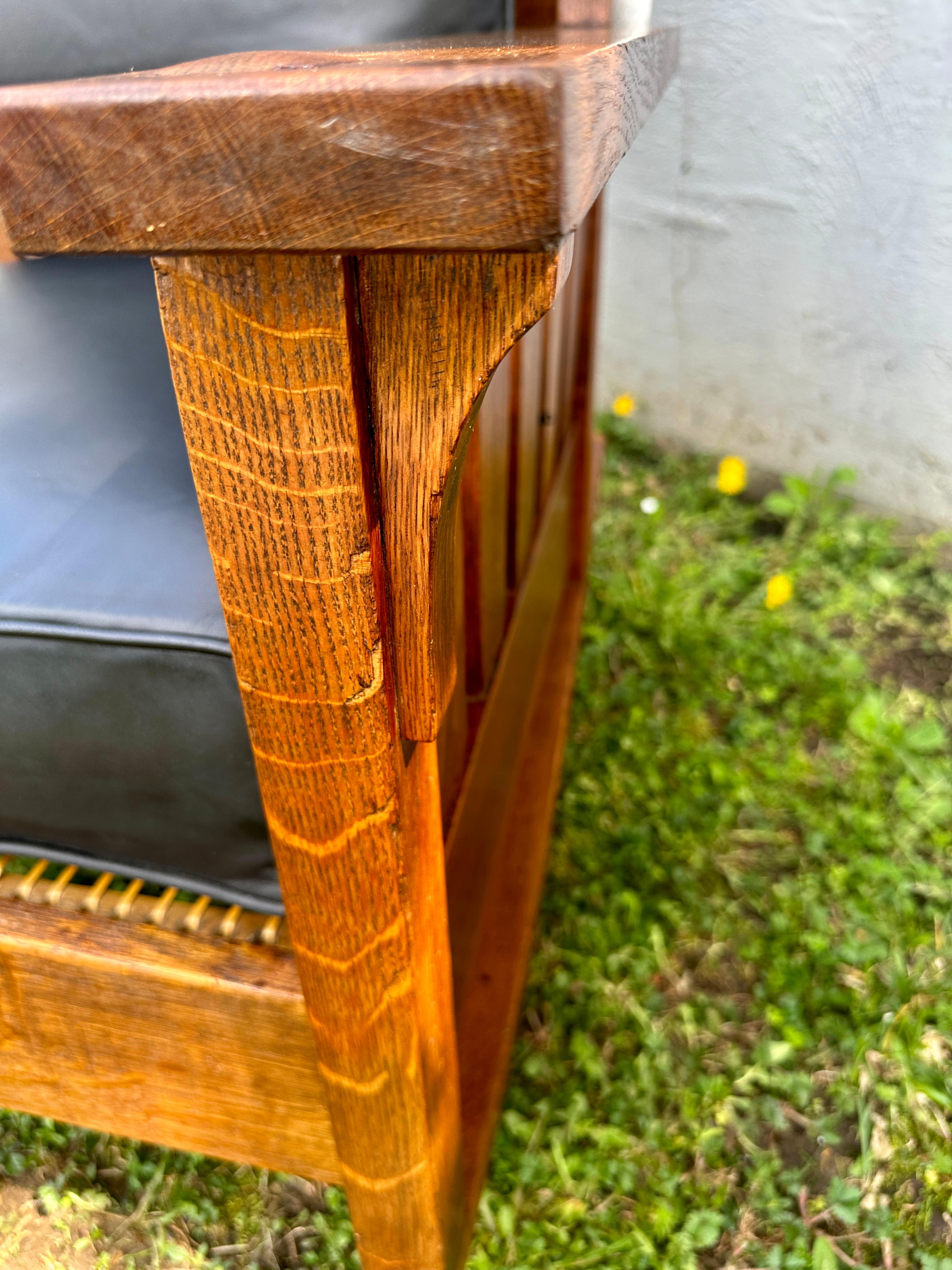 Great & Rare ANTIQUE   GUSTAV STICKLEY  Large Arm Rocker  Circa 1904 - W6058 7
