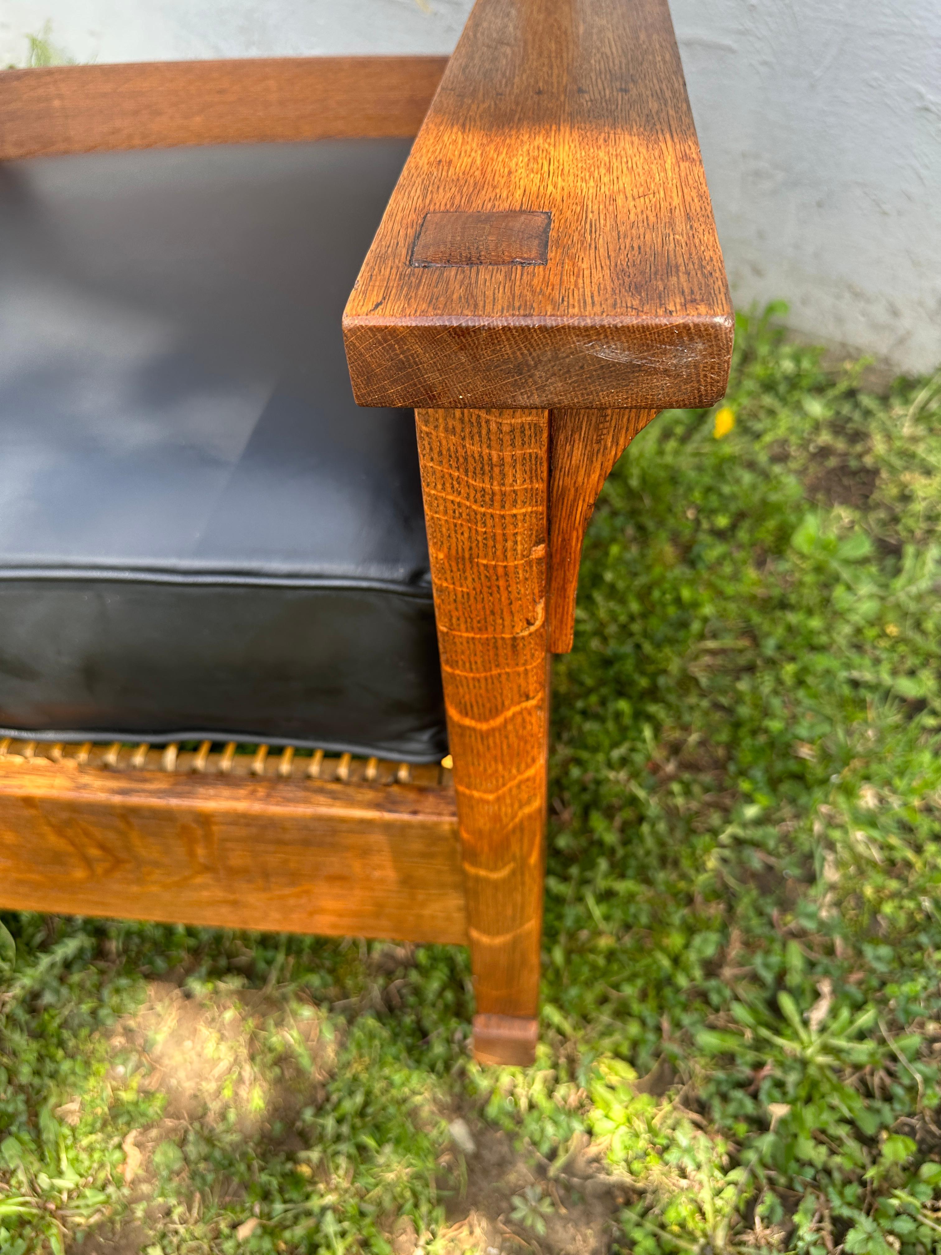 Great & Rare ANTIQUE   GUSTAV STICKLEY  Large Arm Rocker  Circa 1904 - W6058 1