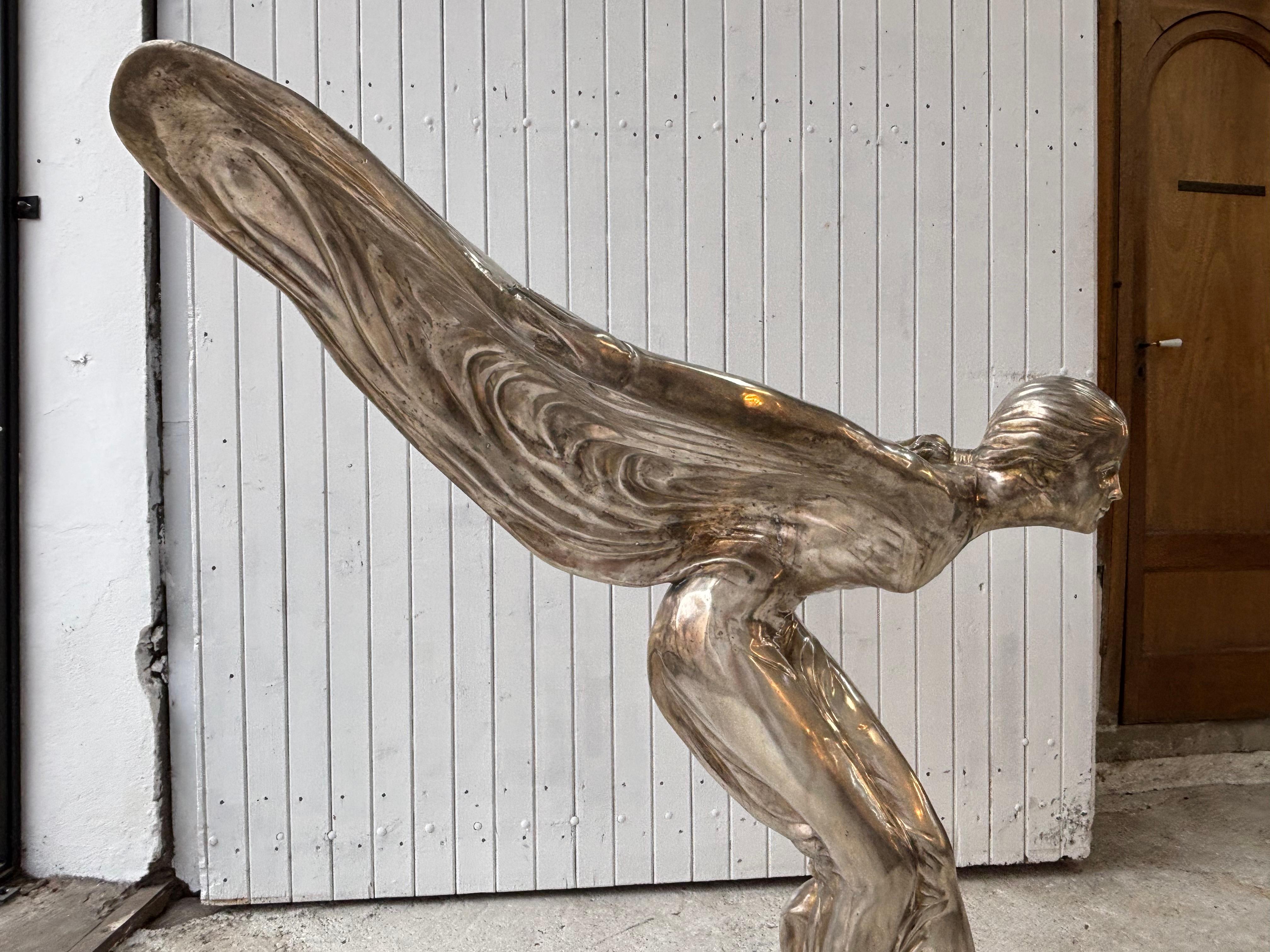 Great Rolls Royce Bronze Sculpture, Spirit Of Extasy For Sale 6