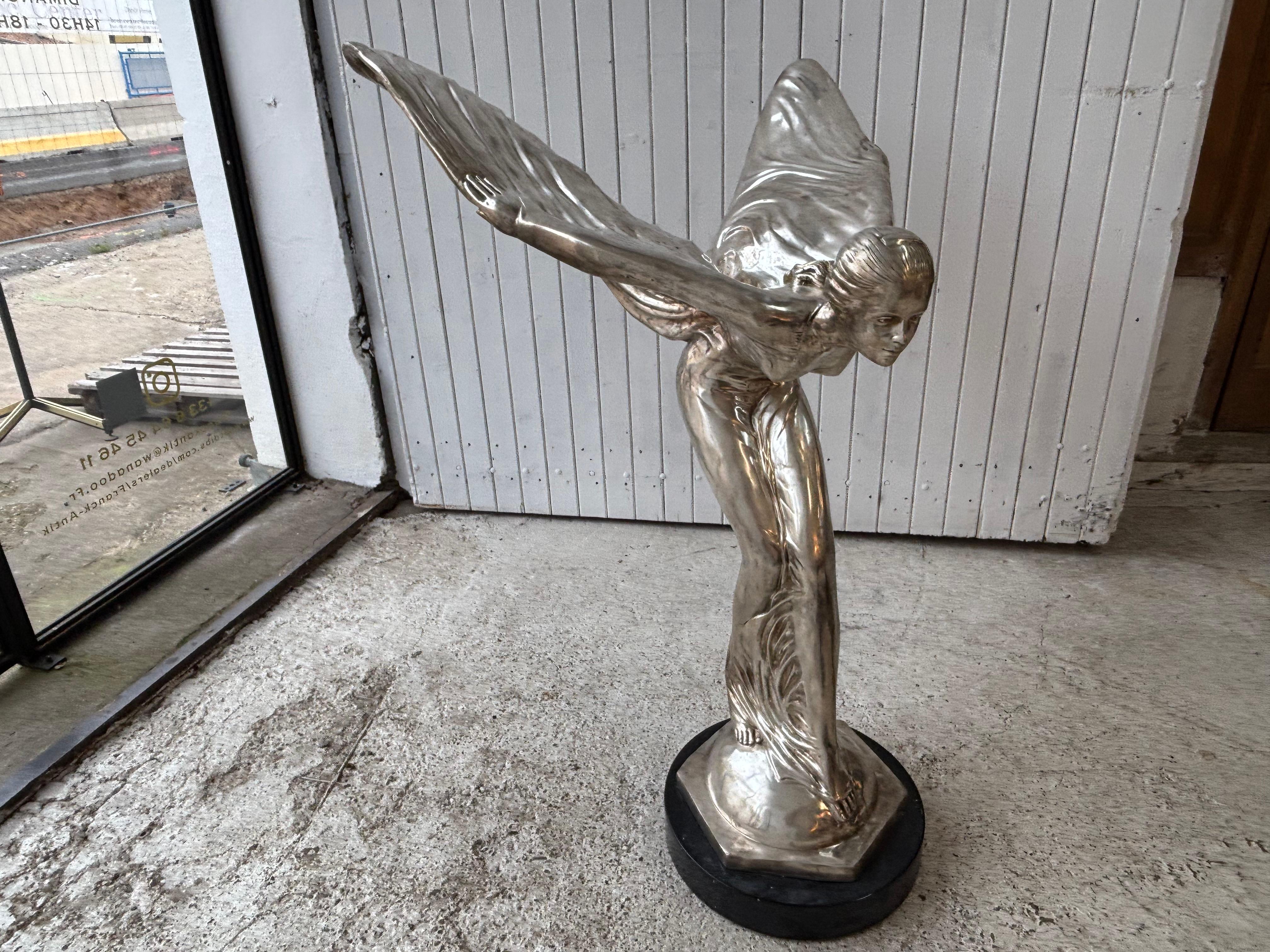 Great Rolls Royce Bronze Sculpture, Spirit Of Extasy For Sale 8